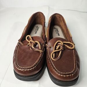 Eastland Womens Eastland Yarmouth 3366-04 Womens Boat Shoes Size 8M Brow Loafers